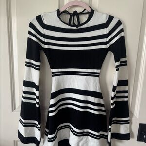 Black and White Striped Dress
